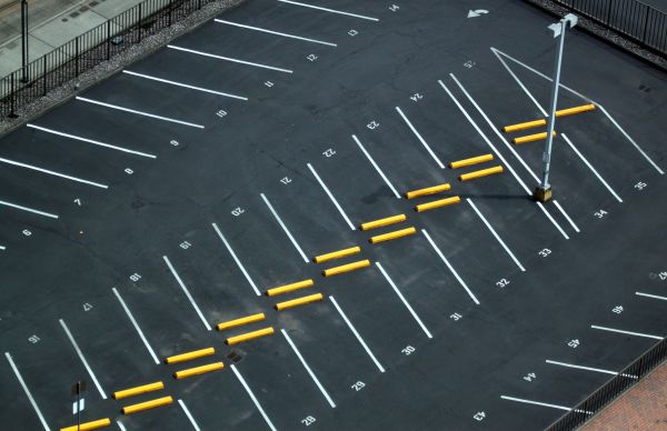 Asphalt Parking Lot Paving in Spring