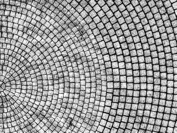 Patterned Asphalt Installation in Spring