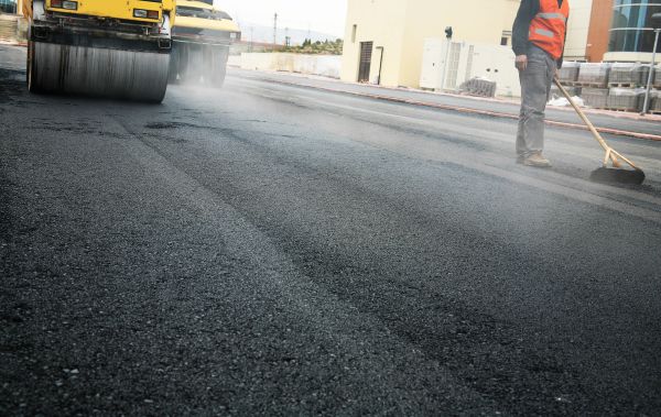 Asphalt Road Installation in Spring