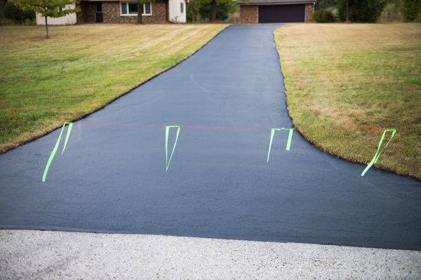 Asphalt Driveway Enlargement in Spring